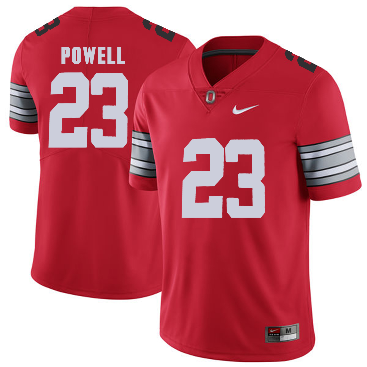 Men Ohio State 23 Powell Red Customized NCAA Jerseys